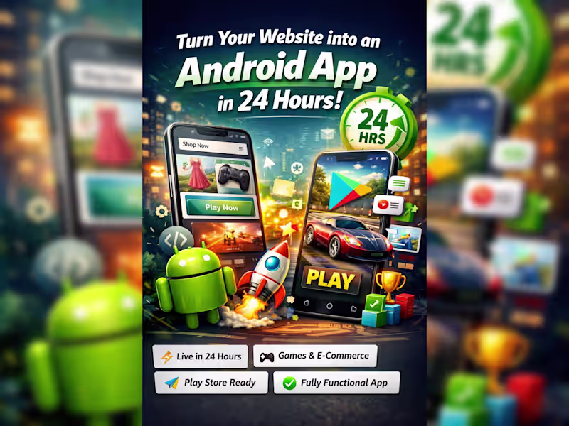 Cover image for Turn Your Website or Game Site into an Android App in 24 Hours