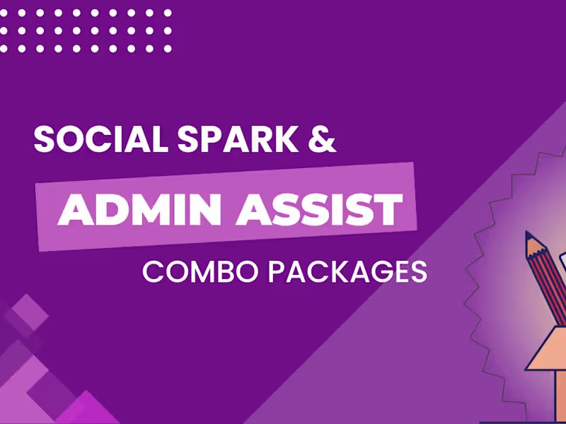 Cover image for Social Spark & Admin Assistance: Flexible Hourly Services 