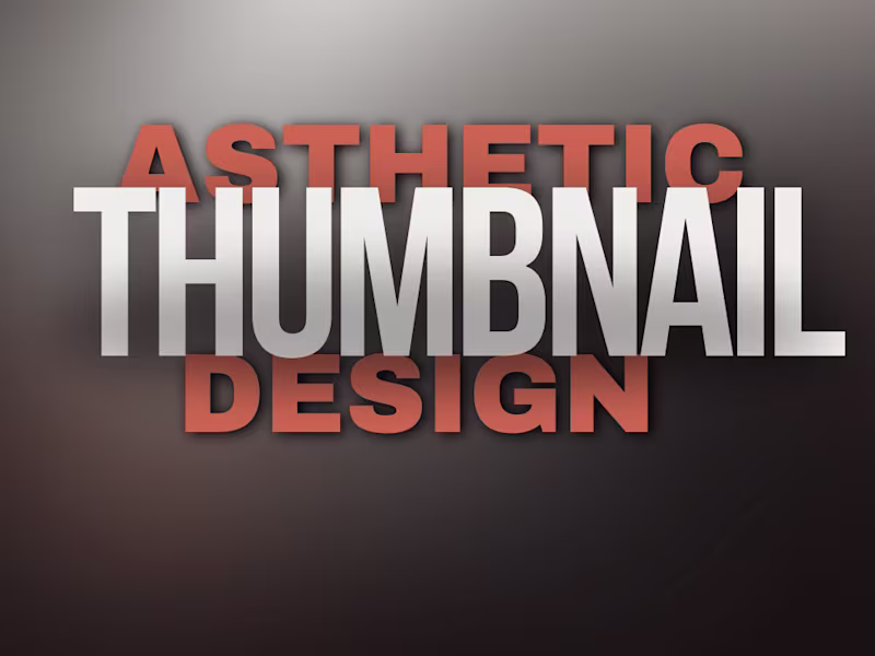 Cover image for High CTR Thumbnail Design