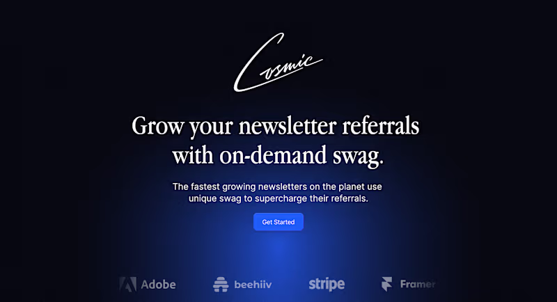 Cover image for Cosmic / Slingshot - Landing Page