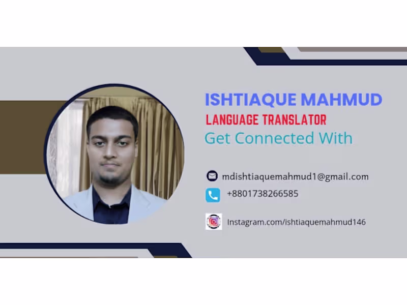 Cover image for Translate Your Document From 1.English<>Spanish2.English<>French