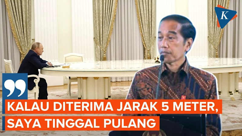 Cover image for Cerita Jokowi Bertemu Putin: Kalau Diterima Jarak 5 Meter, Saya…