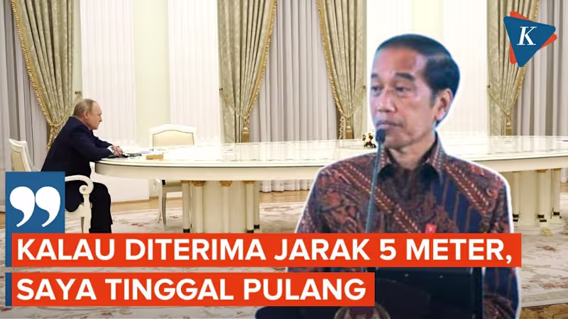 Cover image for Cerita Jokowi Bertemu Putin: Kalau Diterima Jarak 5 Meter, Saya…