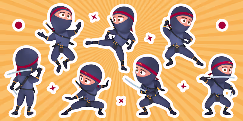 Cover image for Ninja Stickers. I made a