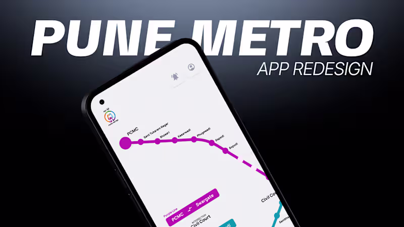 Cover image for Pune Metro App Redesign :: Behance