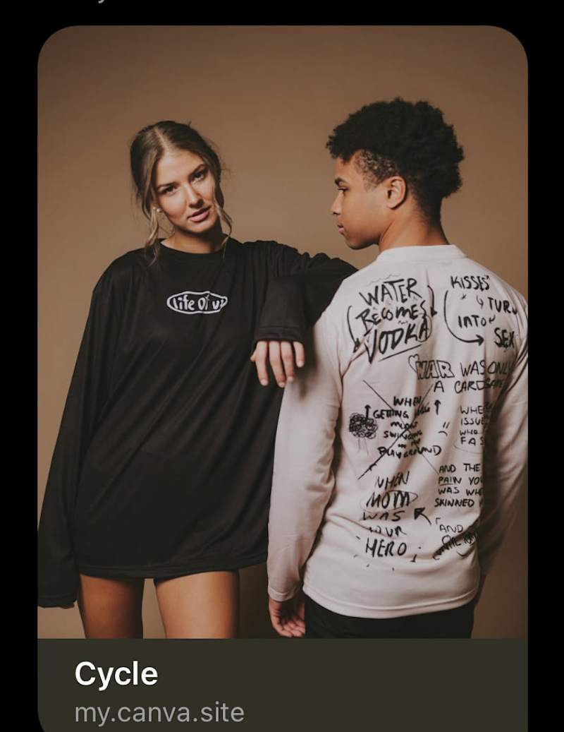 Cover image for Cycle Up Re Sell clothing site.