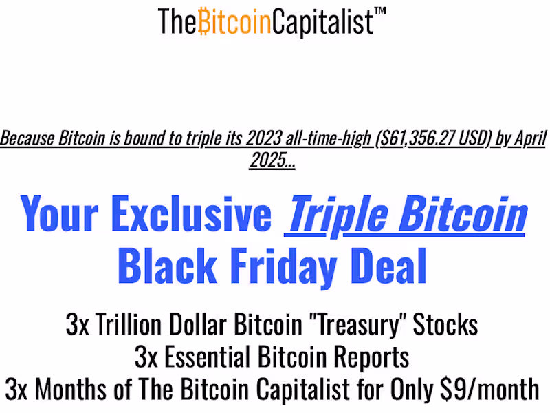 Cover image for Financial Newsletter (Crypto) - Black Friday Sales Page 