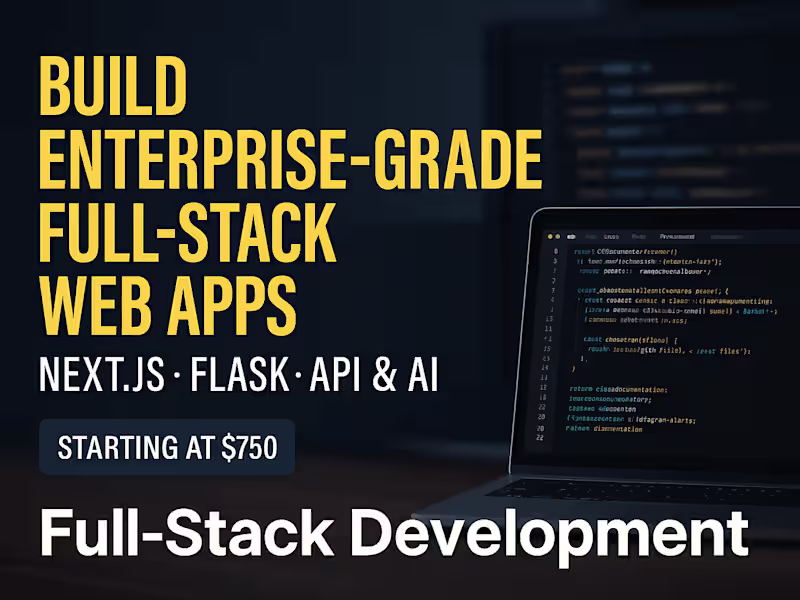 Cover image for Full-Stack Web Development (End-to-End)