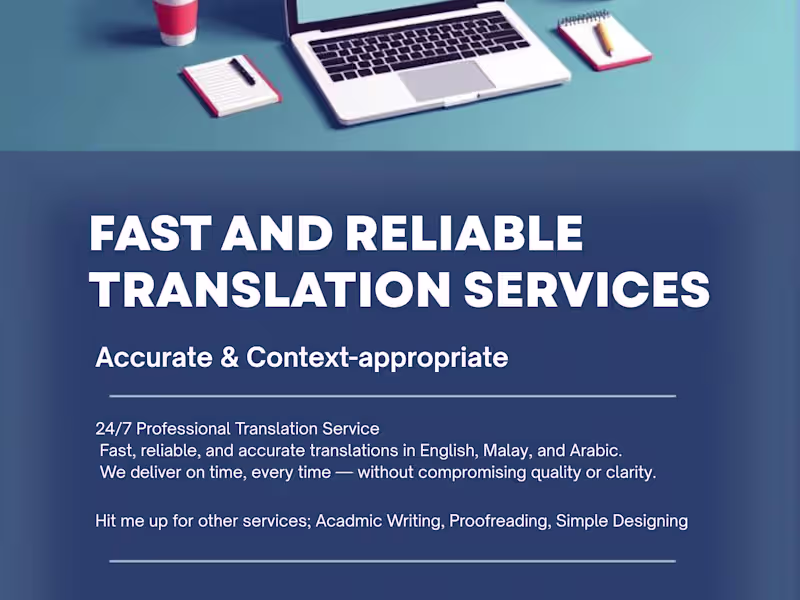 Cover image for Fluent, Reliable Translations for Academic & Professional Needs