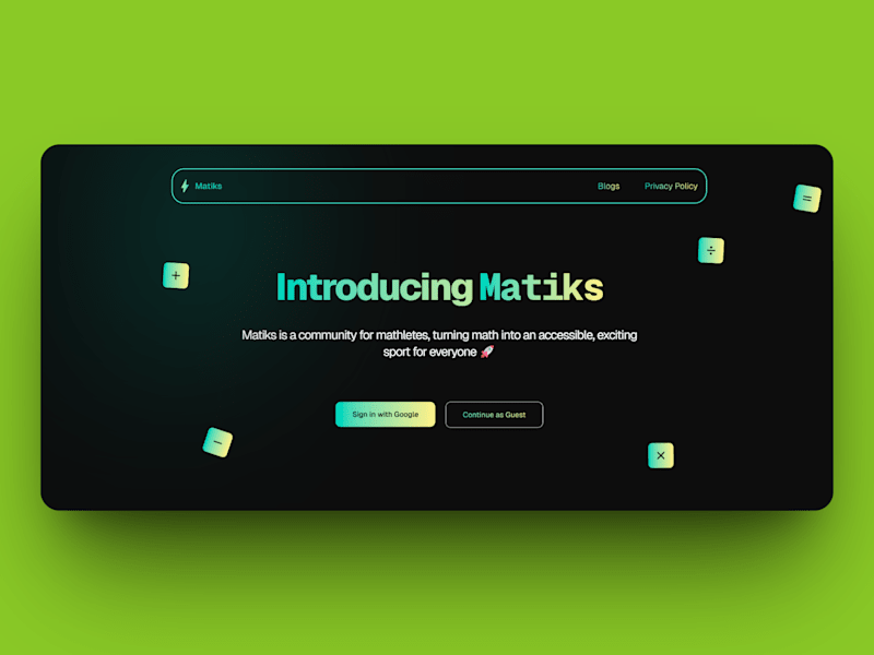 Cover image for Matiks Redesign