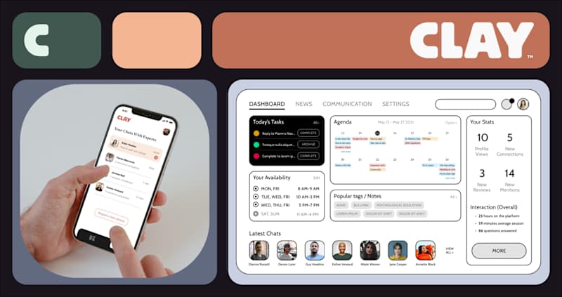 Cover image for Clay: parenting platform for web & mobile :: Behance