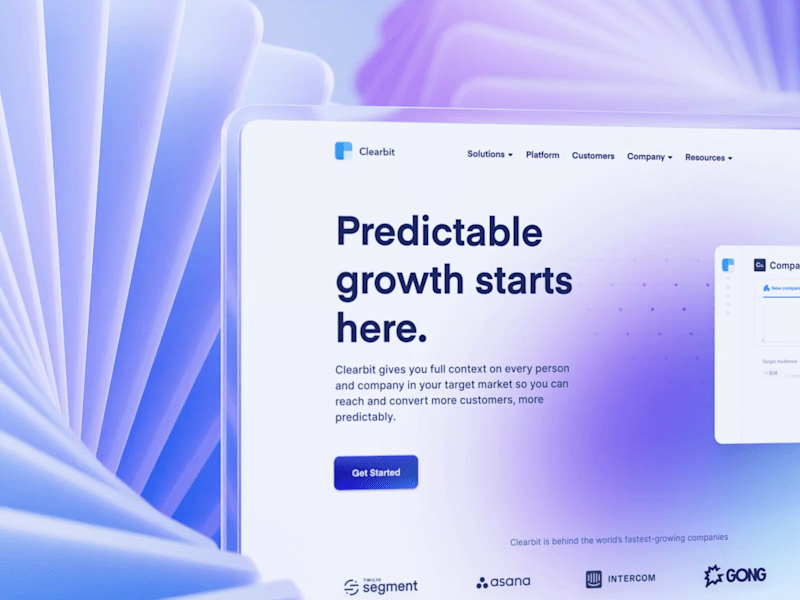 Cover image for Clearbit Website Design