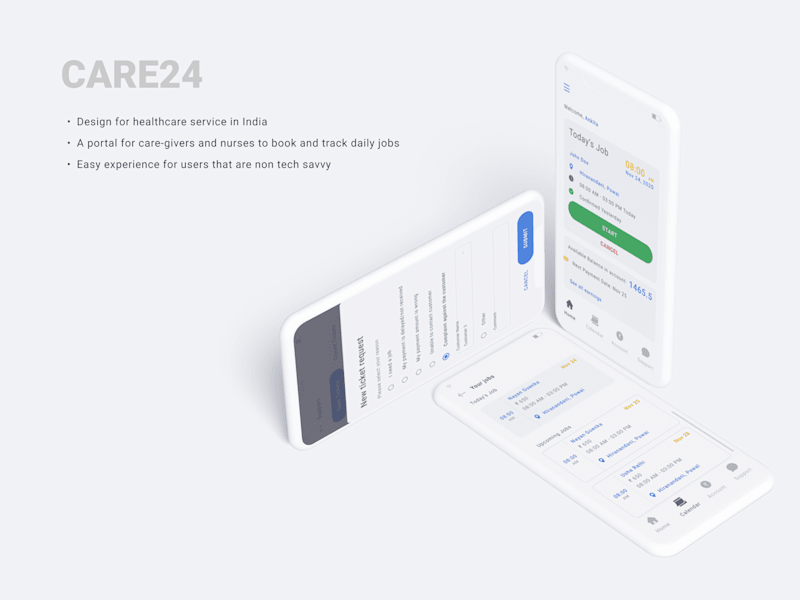 Cover image for Mobile UX/UI for a Healthcare service company