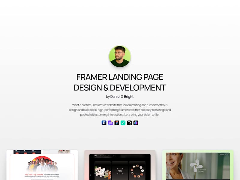 Cover image for Framer • Landing Page Design & Development