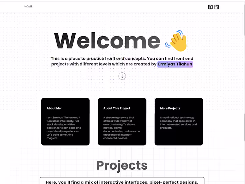 Cover image for Front-end practicing site