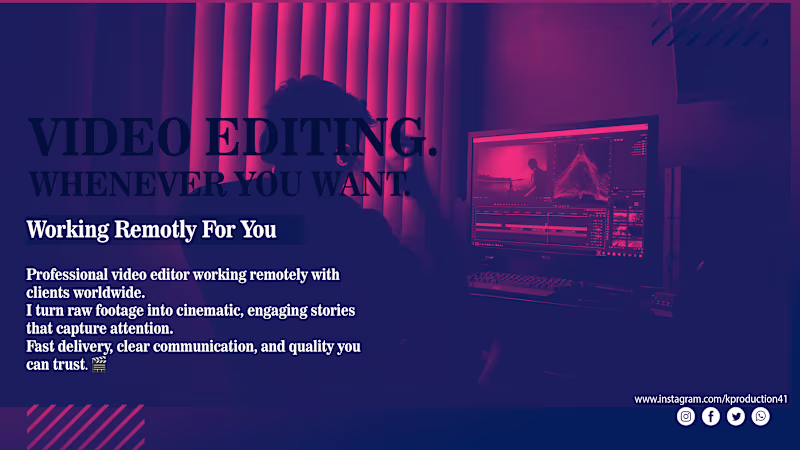Cover image for Remote video editor delivering clean,