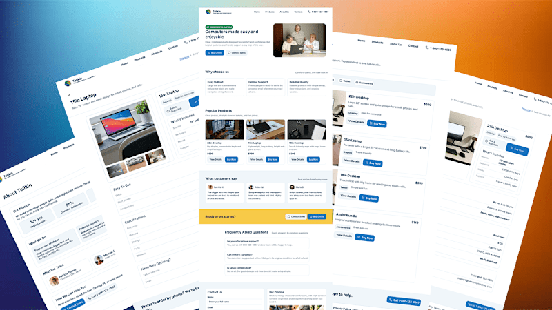 Cover image for Telikin Computers Website Redesign
