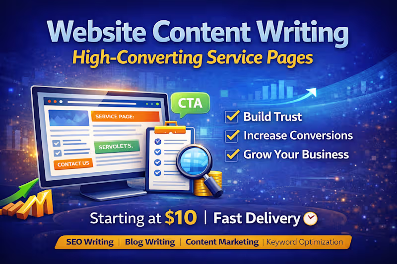 Cover image for Website Content Writing (High-Converting service Pages)