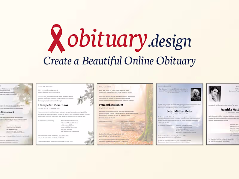 Cover image for Design an Obituary Online - obituary.design