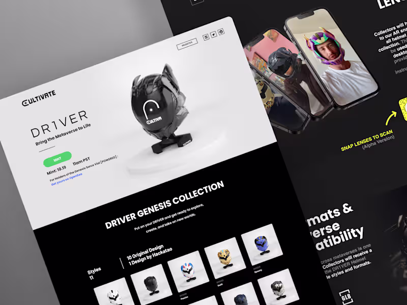 Cover image for Cultivate Website and Minting Experience Development