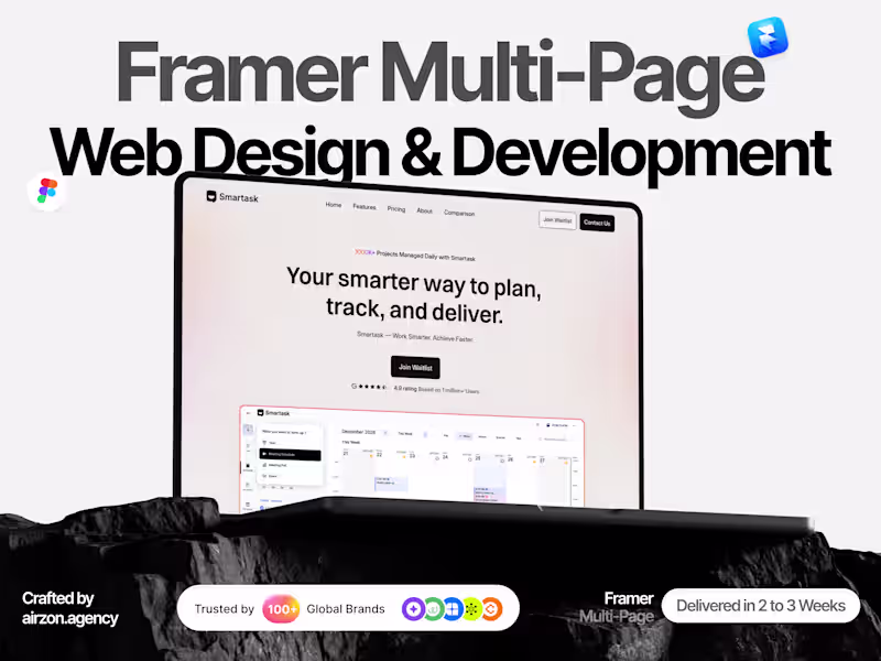Cover image for Framer → Multi-Page Website Development