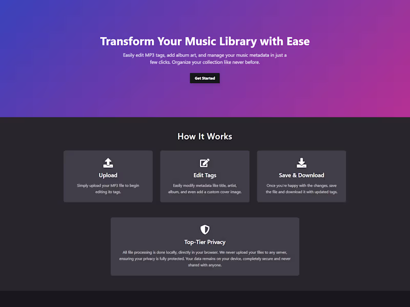 Cover image for Developed a modern MP3 metadata