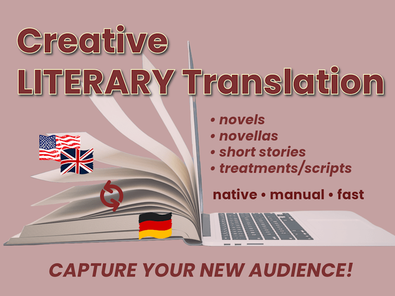 Cover image for Professional ENG-GER Translation of your novels, novellas & more