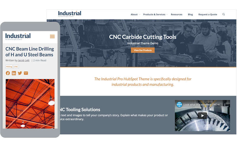 Cover image for B2B Industrial HubSpot Theme Design & Development