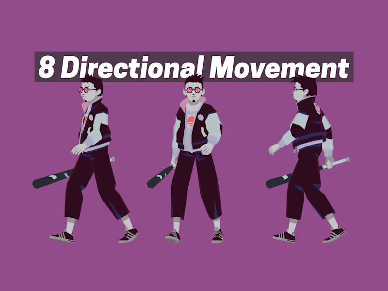 Cover image for Character Rigging and 8 Directional Movement Animation for Game.