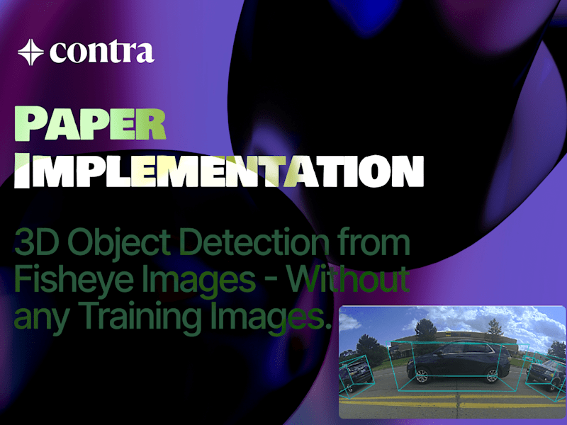 Cover image for 3D Object Detection from Fisheye Images without Training Images.