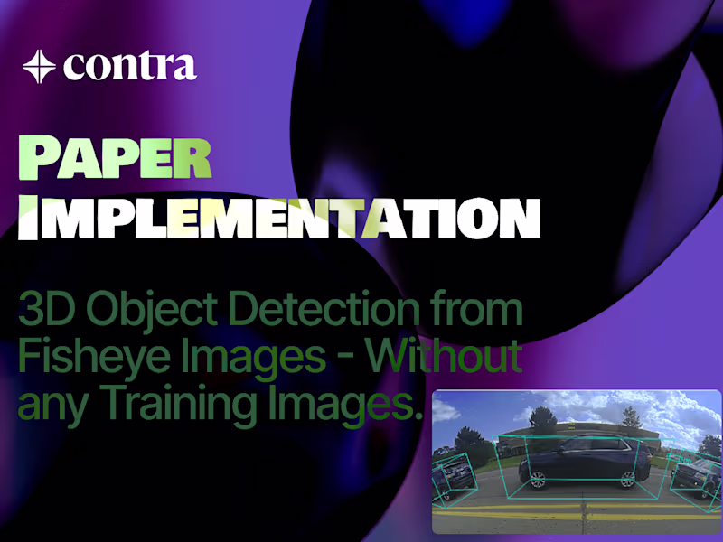 Cover image for 3D Object Detection from Fisheye Images without Training Images.