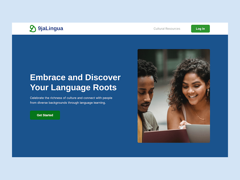 Cover image for Language Learning for Nigerians in the Diaspora Website