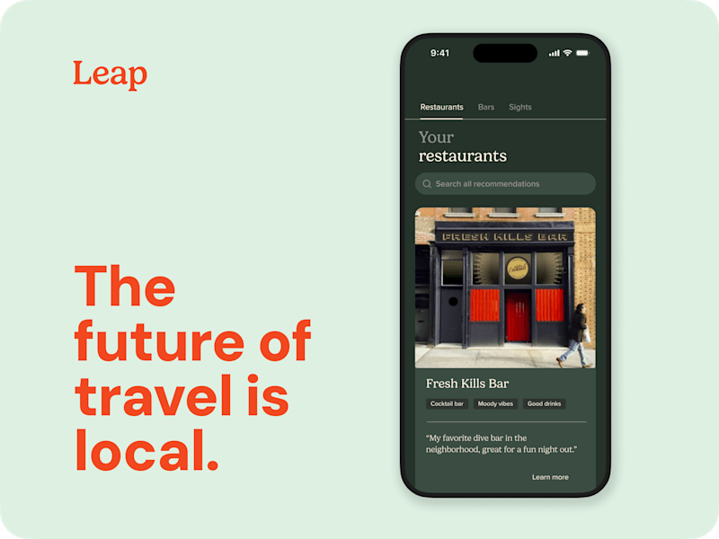 Cover image for Leap: Shaping an Early Stage Travel Venture
