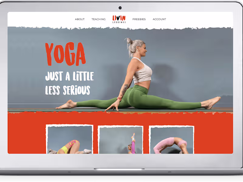 Cover image for Livin Leggings Online Yoga Classes | Myra Technolabs