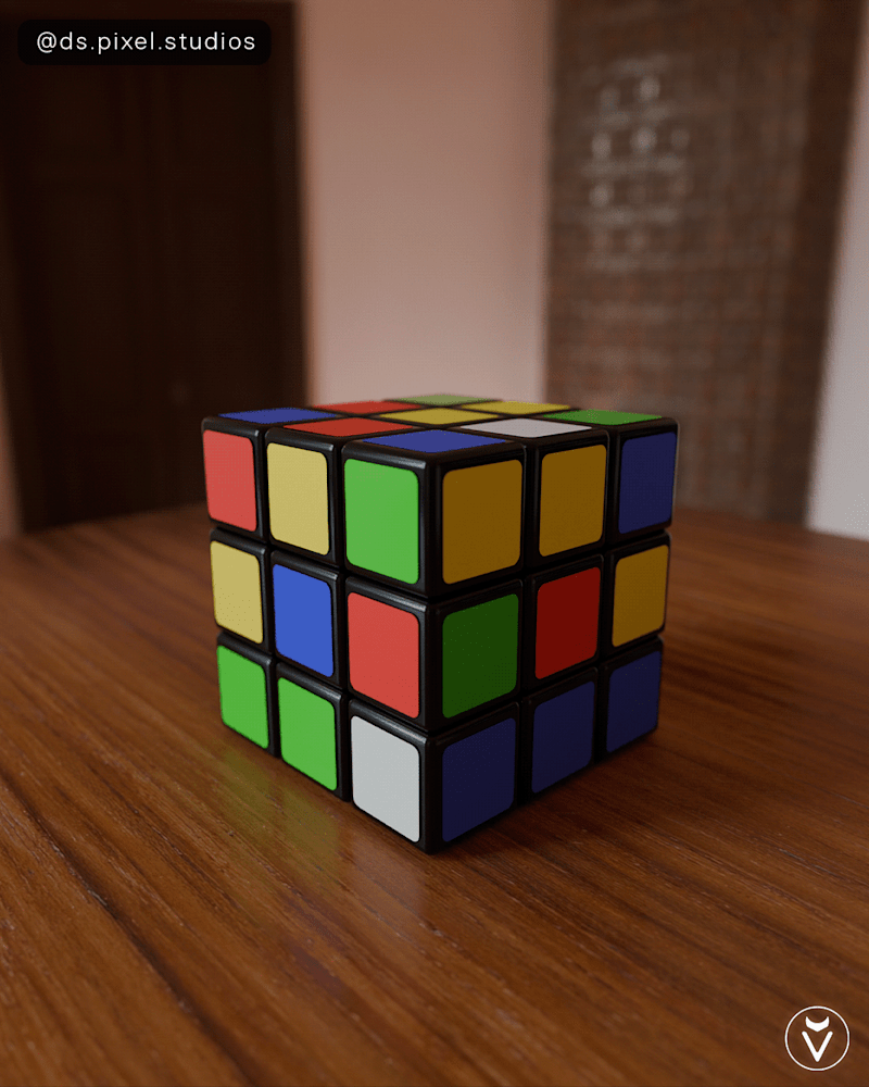 Cover image for Hyper-realistic Rubik's Cube 3D model