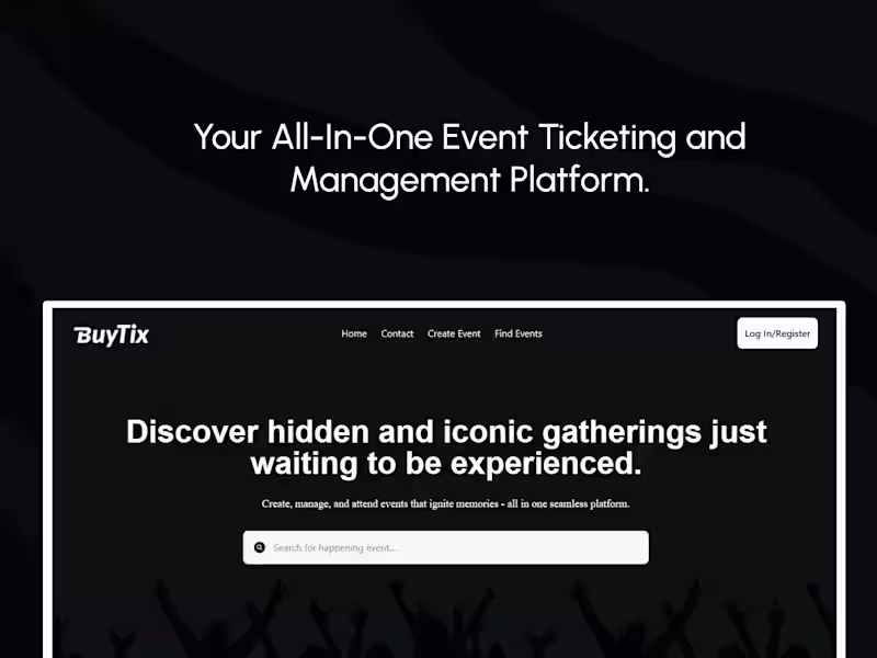 Cover image for BuyTix Event Platform Development