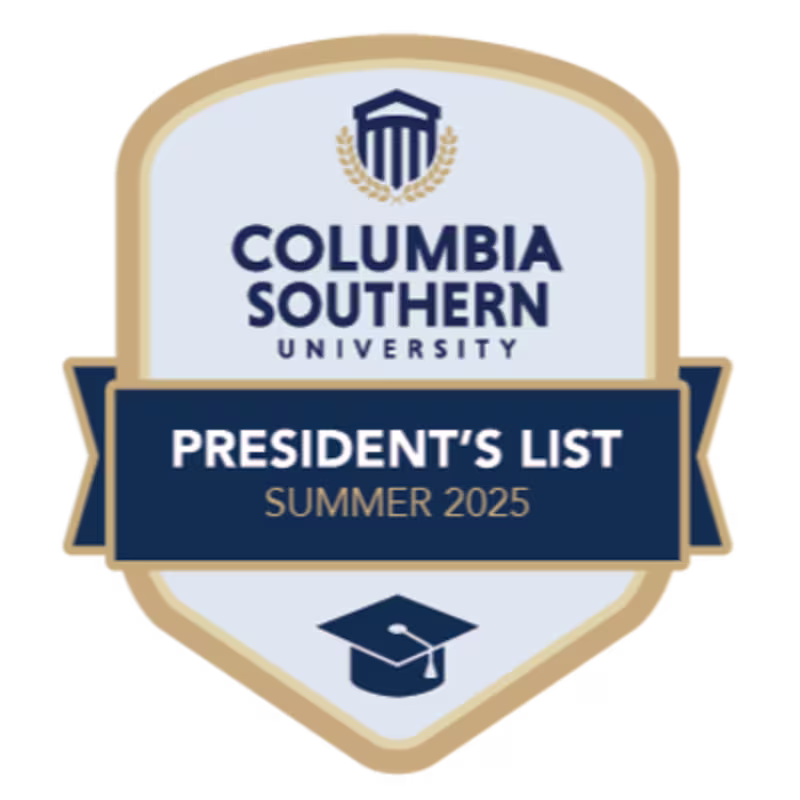 Cover image for Currently also working on my degree and was awarded the Pres...