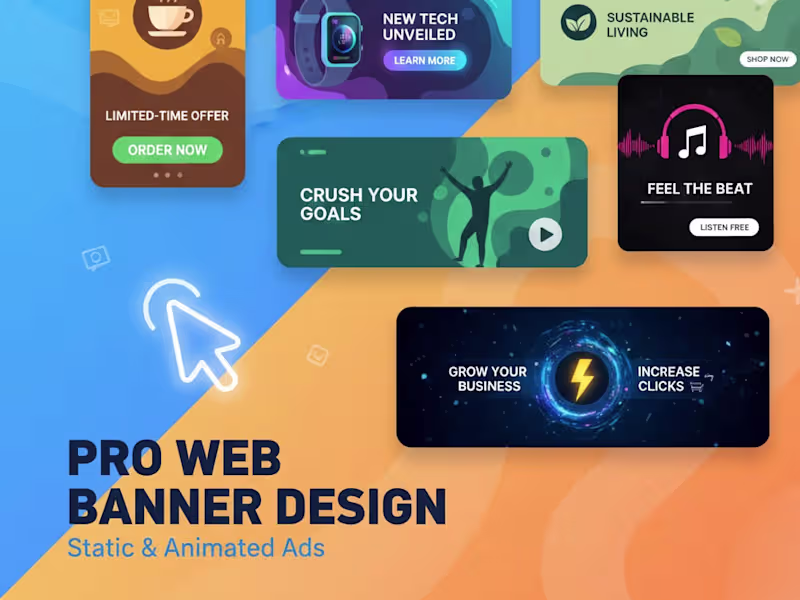 Cover image for I will create professional and scroll-stopping ad banners.