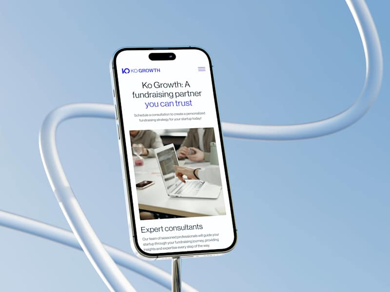 Cover image for Landing Page Design for Ko Growth, a Fundraising Agency