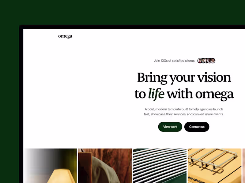 Cover image for Omega - Landing Page Template