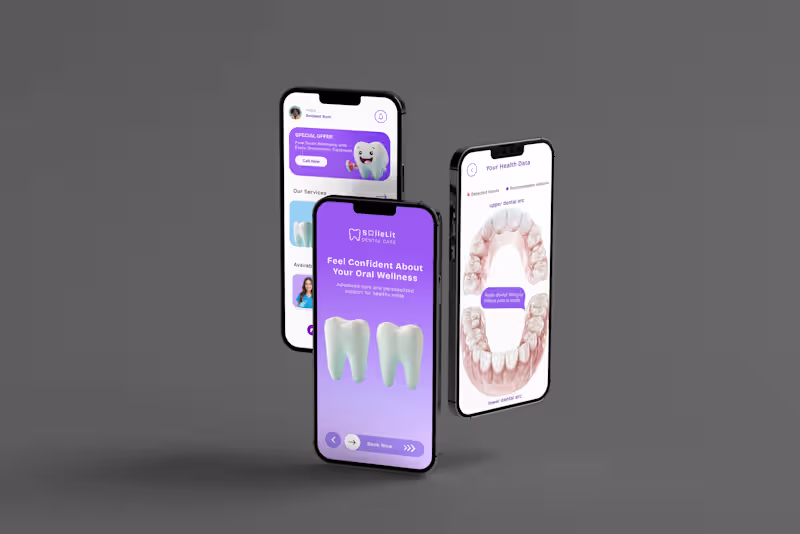 Cover image for UX/UI Design for SmileLit Dental Care (Android & iOS App)