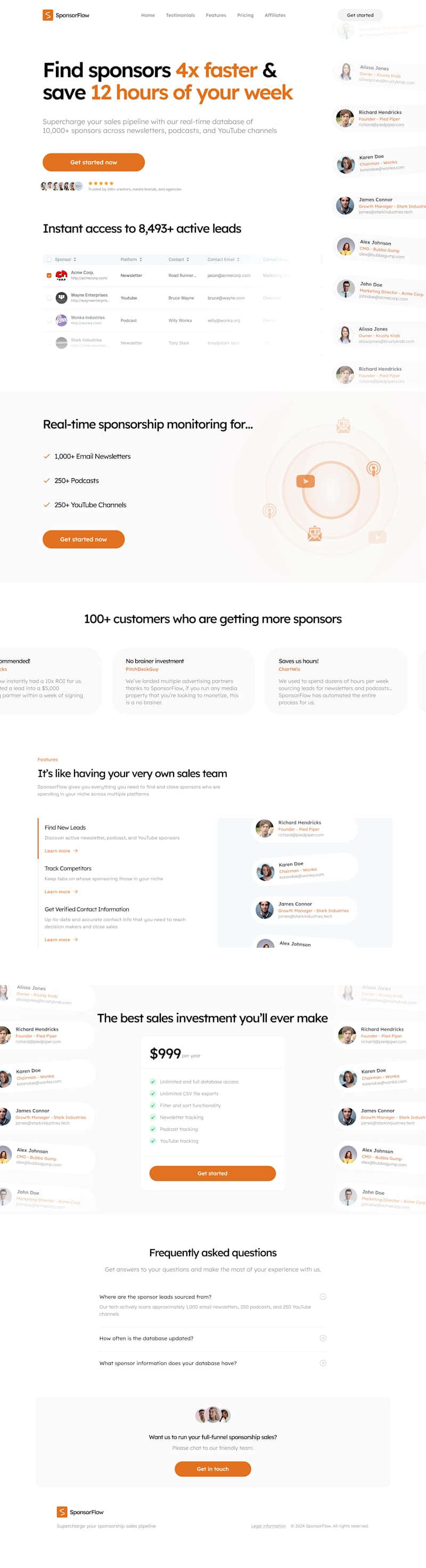 Cover image for SponsorFlow - Landing page