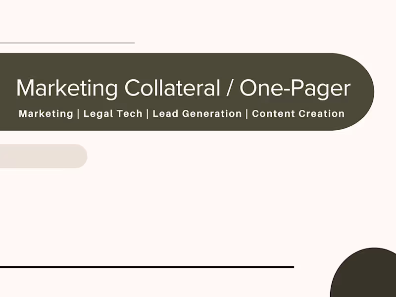 Cover image for Media Kit/One Pager for a recent startup client project! -Ke...