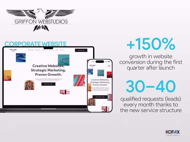 Cover image for UI / UX Website Design for a Webstudio