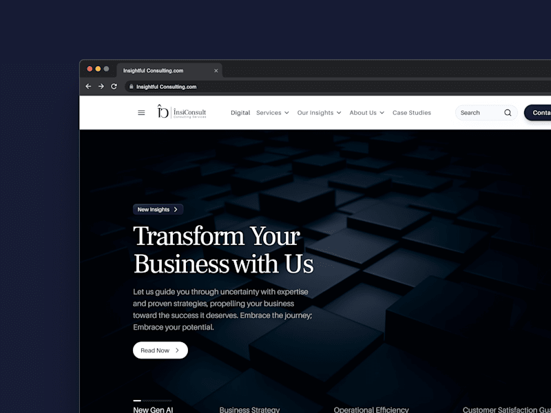 Cover image for Insightful Consulting/ Website Design & Brand identity