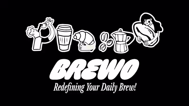 Cover image for BREWO - COFFEE LOGO AND BRAND IDENTITY