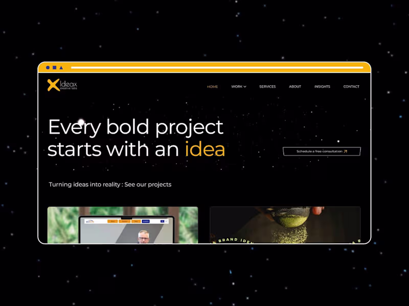 Cover image for IdeaX - Website Design & Branding