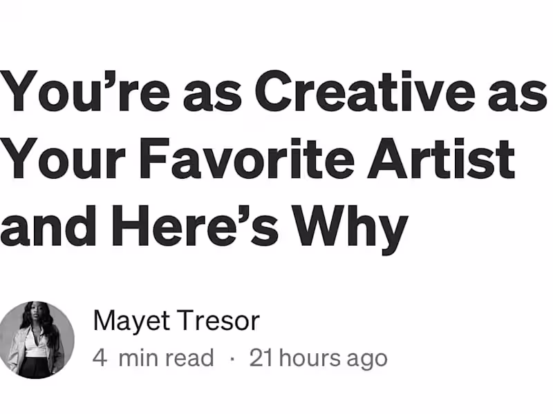 Cover image for You're as Creative as Your Favorite Artist