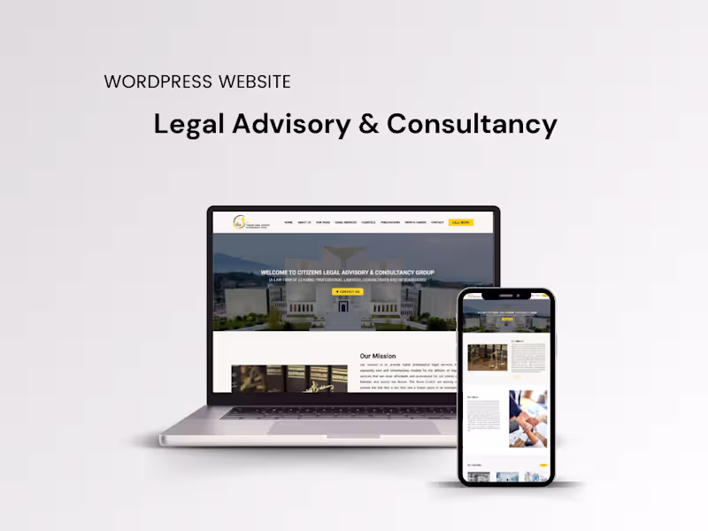 Cover image for Portfolio Website Development for Law Consultancy Firm