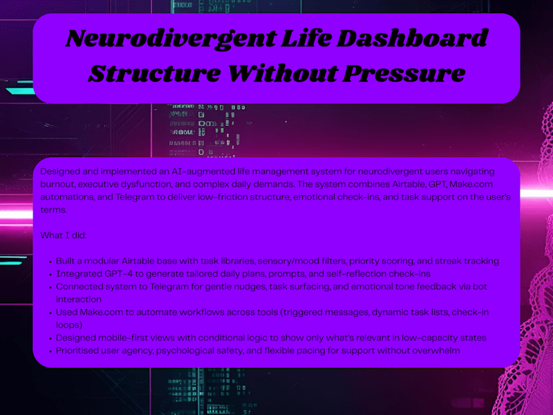 Cover image for Neurodivergent Life Dashboard
